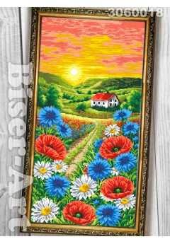 Схема вишивки бісером (нитками) Захід сонця (3060018)