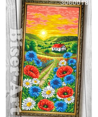 Схема вишивки бісером (нитками) Захід сонця (3060018)