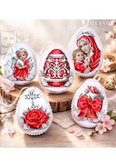 Набір пошитих писанок від вишивку (5шт) (1013501)