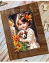 Схема з рамкою Дівчинка з песиком (10152056)