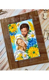 Схема з рамкою Святе сімейство в квітах (10153006)