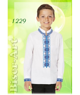 Пошита хлопчача сорочка, льон білий (11229) Пошита хлопчача сорочка, льон білий (11229)
