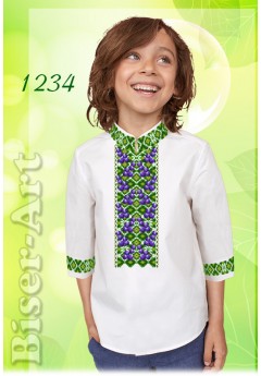 Заготовка для вишивки Хлопчачої сорочки, білий габардин (1234)