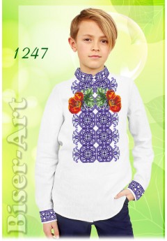 Пошита хлопчача сорочка, льон білий (11247)