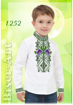 Пошита хлопчача сорочка, білий габардин (11252)