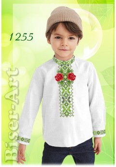 Пошита хлопчача сорочка, білий габардин (11255)