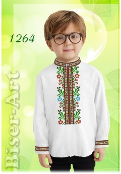 Пошита хлопчача сорочка, білий габардин (11264)