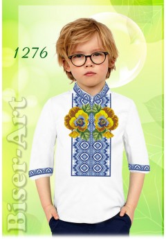 Пошита хлопчача сорочка, білий габардин (11276)