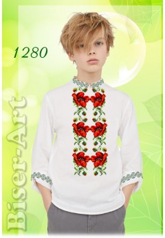 Пошита хлопчача сорочка, білий габардин (11280)