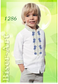 Заготовка для вишивки Хлопчачої сорочки, льон білий (1286)