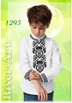 Пошита хлопчача сорочка, льон білий (11293)