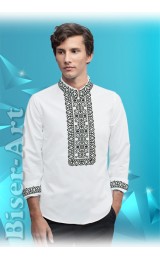 Заготовка для вишивки Чоловічої сорочки, габардин білий (1504) Заготовка для вишивки Чоловічої сорочки, габардин білий (1504)