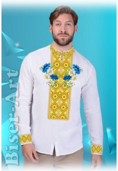 Заготовка для вишивки Чоловічої сорочки, габардин білий (1524)