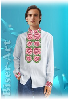 Заготовка для вишивки Чоловічої сорочки, габардин білий (1541)