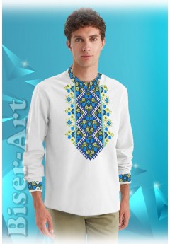 Заготовка для вишивки Чоловічої сорочки, габардин білий (1543)