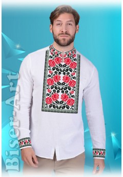 Заготовка для вишивки Чоловічої сорочки, льон білий (1568)