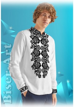 Заготовка для вишивки Чоловічої сорочки, льон білий (1597)