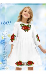 Плаття дитяче, льон білий (1601)