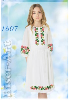 Плаття дитяче, льон білий (1607) Плаття дитяче, льон білий (1607)