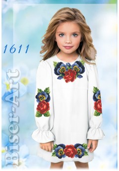 Плаття дитяче, льон білий (1611) Плаття дитяче, льон білий (1611)