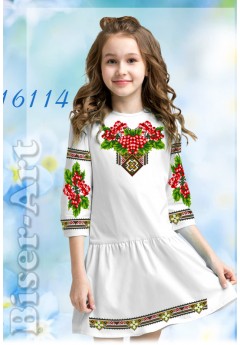 Плаття дитяче, льон білий (16114) Плаття дитяче, льон білий (16114)