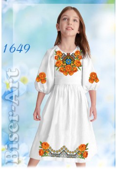 Плаття дитяче, льон білий (1649) Плаття дитяче, льон білий (1649)
