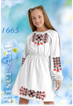 Плаття дитяче, льон білий (1665)