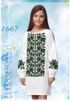 Плаття дитяче, льон білий (1667)