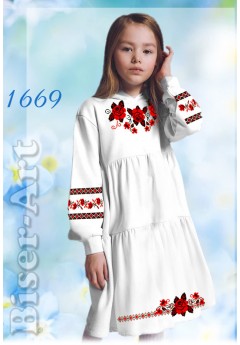 Плаття дитяче, льон білий (1669)
