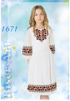 Плаття дитяче, льон білий (1671) Плаття дитяче, льон білий (1671)
