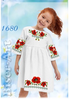 Плаття дитяче, льон білий (1680) Плаття дитяче, льон білий (1680)