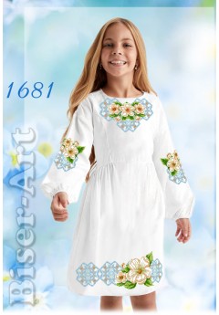 Плаття дитяче, льон білий (1681)