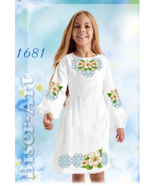 Плаття дитяче, льон білий (1681)