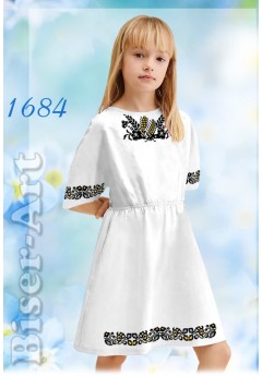 Плаття дитяче, льон білий (1684)