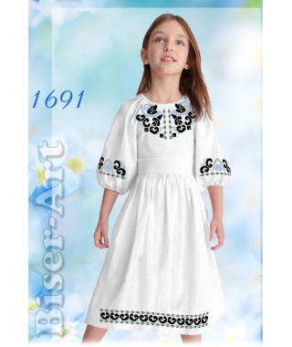 Плаття дитяче, габардин білий (1691)