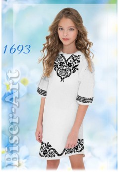 Плаття дитяче, льон білий (1693) Плаття дитяче, льон білий (1693)