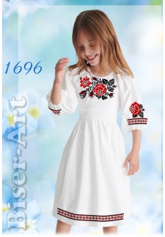 Плаття дитяче, льон білий (1696) Плаття дитяче, льон білий (1696)