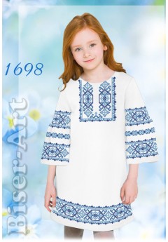 Плаття дитяче, льон білий (1698)