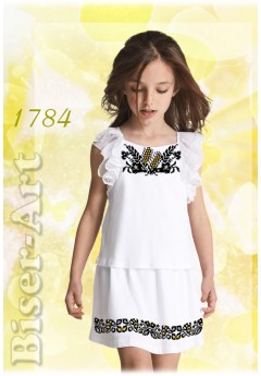 Дитяче без рукавів, білий габардин (1784)