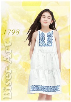 Дитяче без рукавів, білий габардин (1798)