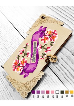 Коробочка для грошей або прикрас під вишивку бісером *Сакура* (22203)