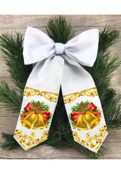 Бант новорічний для вишивки бісером (нитками) (24071)