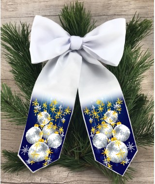 Бант новорічний для вишивки бісером (нитками) (24074)