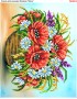 Схема вишивки бісером (хрестиком) «Букет маків (243)»