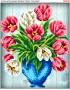 Схема вишивки бісером (хрестиком) «Тюльпани (256)»