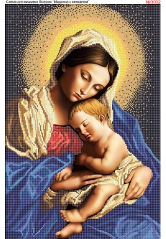 Схема для вишивки бісером (нитками) Мадонна з немовлям (3002)