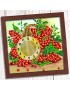 Годинник для вишивки бісером (нитками) Кошик калини (3030027)