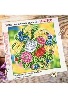 Схема для вишивки бісером або нитками Букет квітів (3030708)