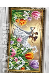 Схема вишивки бісером (нитками) Весняний танок (3060023)