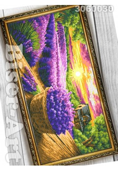 Схема вишивки бісером (нитками) Лавандове поле (3060030)
